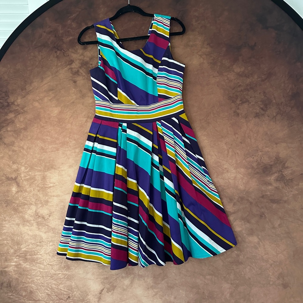 Calvin Klein Vibrant Striped Dress